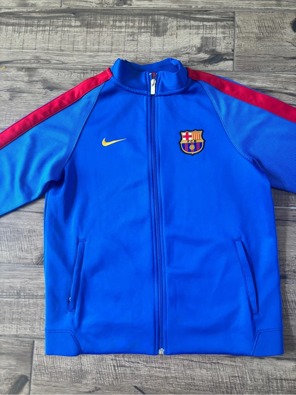 Nike Blue and Red FC Barcelona Track Jacket